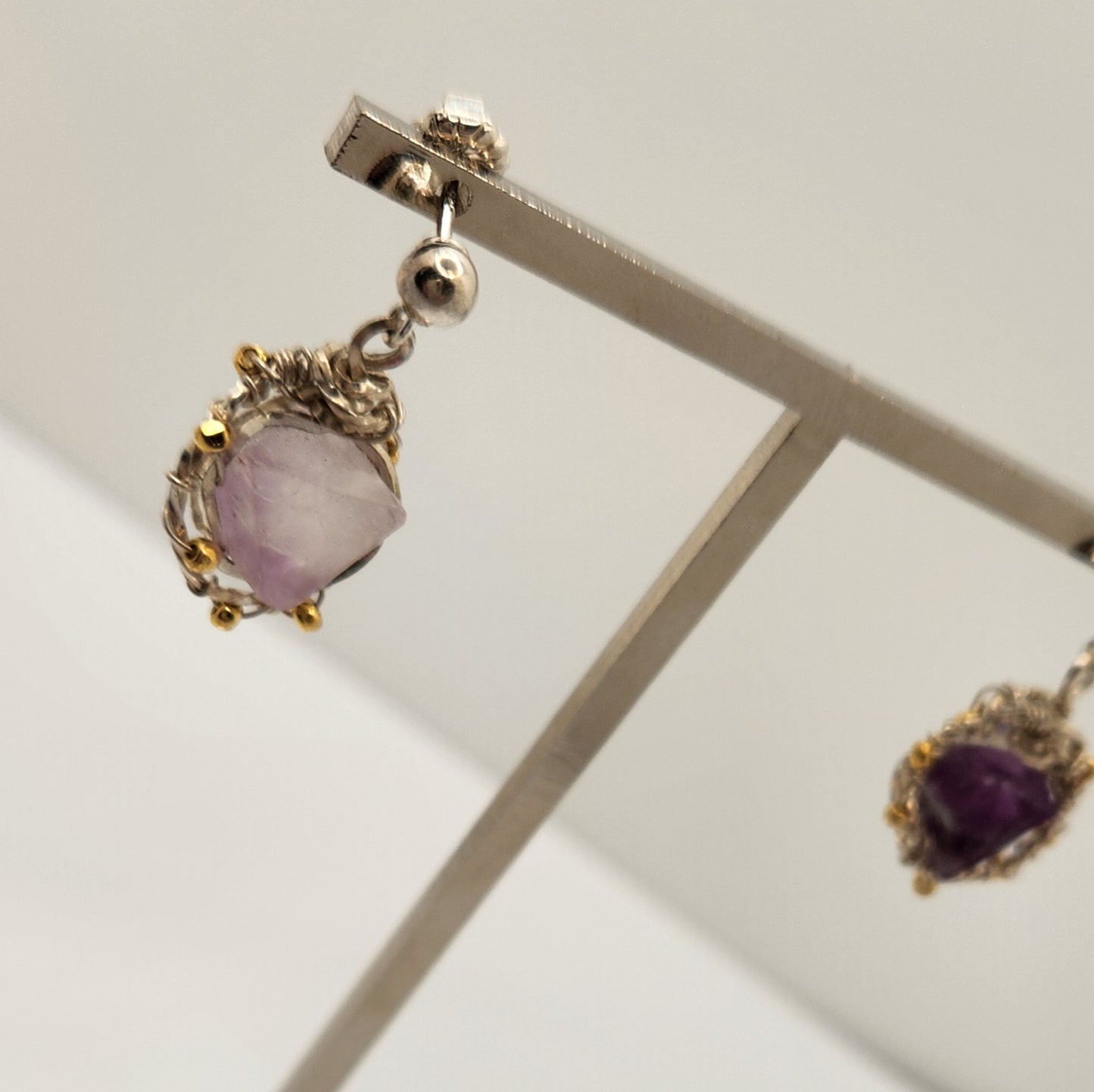 Galaxy Earrings + Fluorite