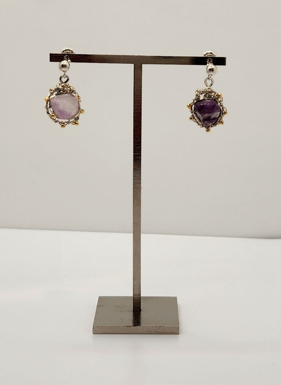 Galaxy Earrings + Fluorite