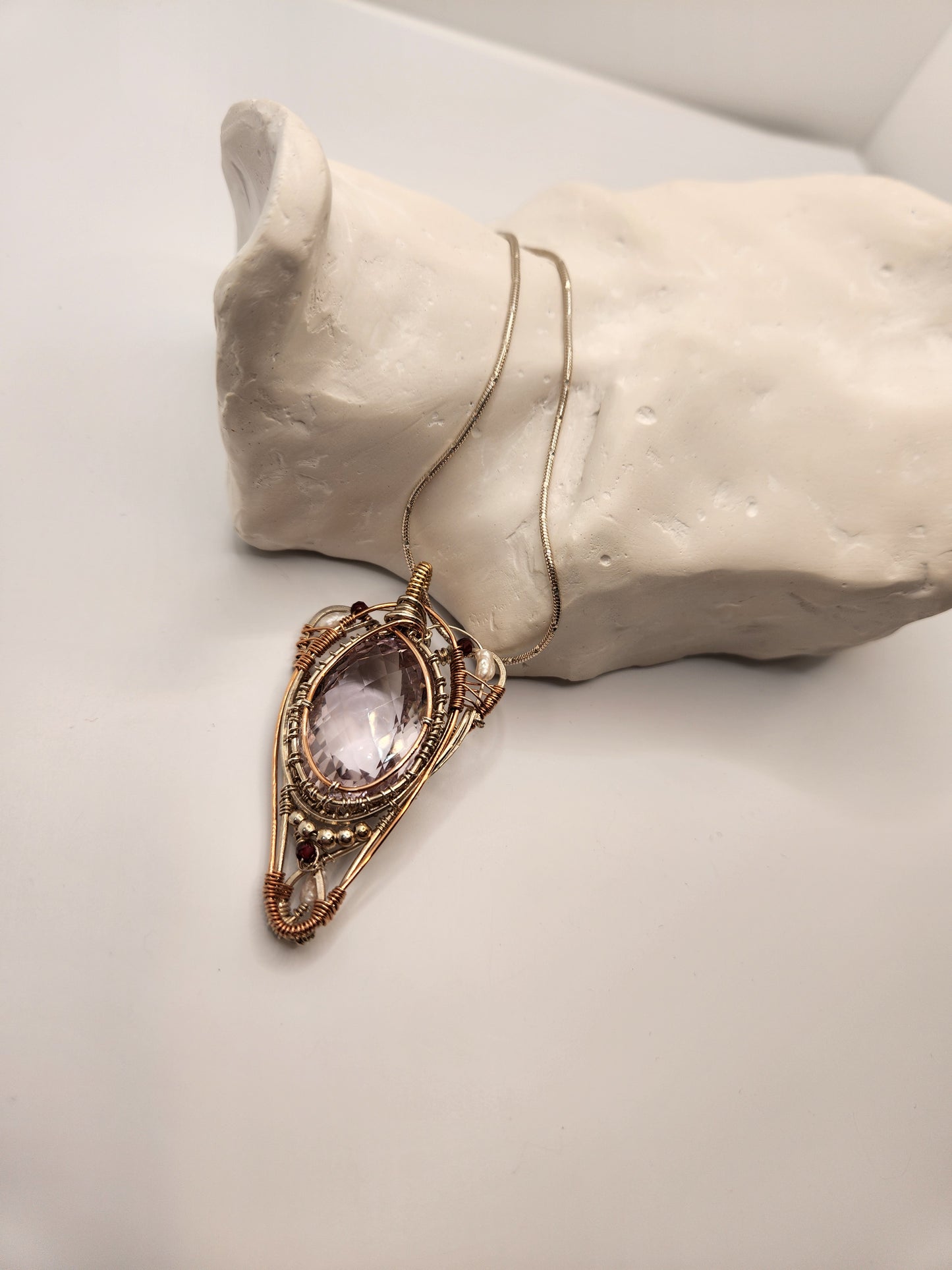Fine Amethyst + Queen Pendant