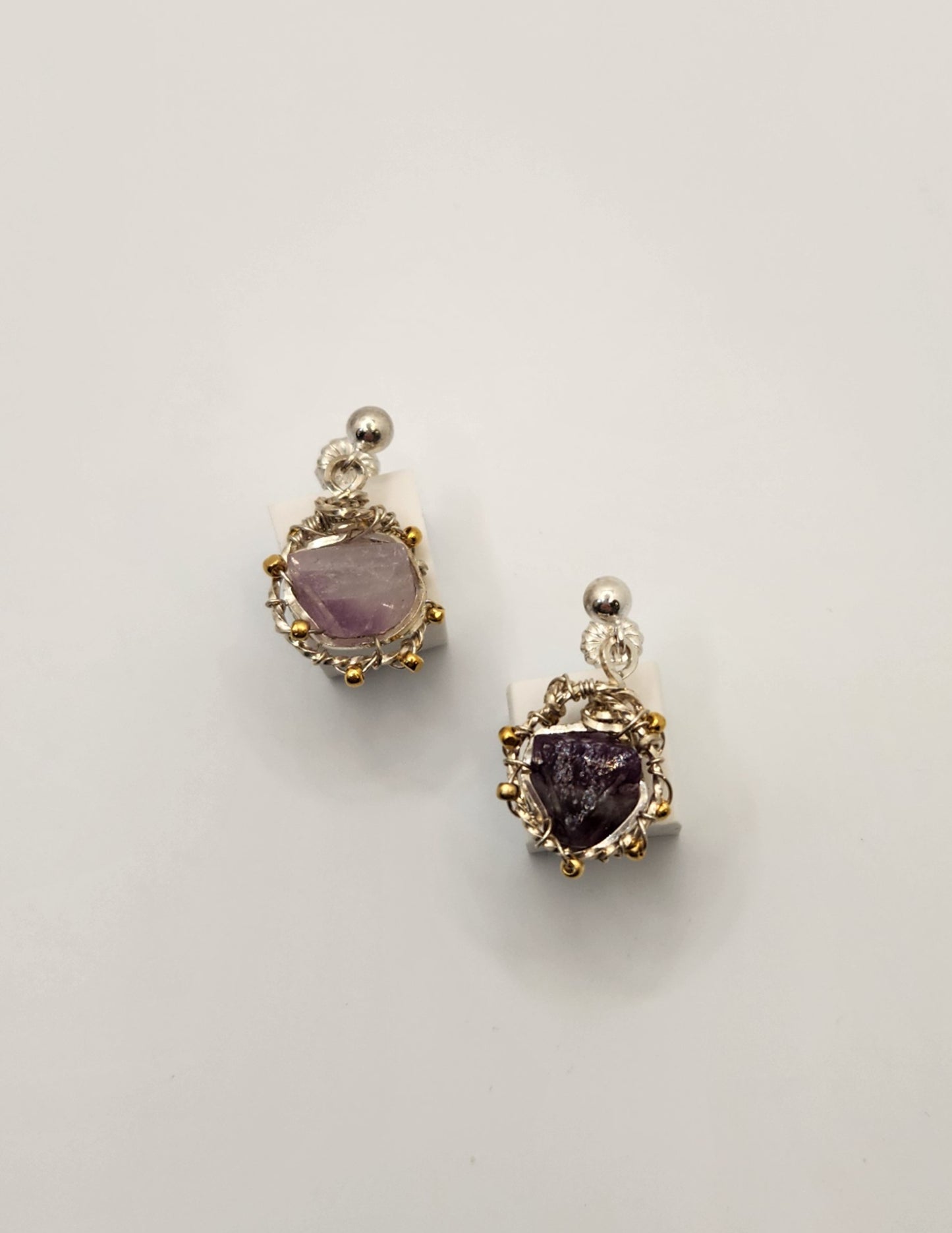 Galaxy Earrings + Fluorite